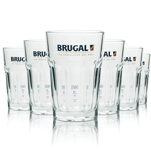 Brugal rum glas - 6x,